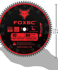 10-Inch 80-Tooth TCG Saw Blade For Aluminum, Non-Ferrous Metal And Plastic - 0.094-Inch Kerf, Five-Eighth-Inch Arbor