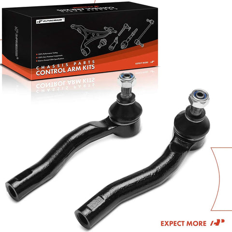 Toyota Corolla Front Outer Tie Rod End Replacement Pair For 2003 2008 Models With Easy Install OE Fitment And Premium Steering Linkage Durable Steel Construction And Drop In Ready To Install. black steel tie rod ends with box packaging
