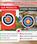 Comparison of Dope Archery Target Set With Suction Cup Arrows and others, highlighting durable materials with a 16 inch target board.