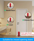 Portable Door Lock For Travel And Home Safety Anti Theft Door Blocker installed on a variety of floors, suitable for inward opening doors.