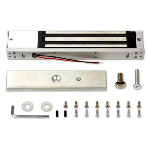 Smart Fingerprint Access Control System For One Door With A 600Lb Magnetic Lock, Exit Motion Sensor, Metal Exit Button, 110V To 240V Power Supply, Wired Doorbell, RFID Cards And Fobs, And Entry Log Recording