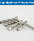 M5 Socket Head Cap Screws Kit With 10mm 14mm 18mm 20mm 25mm Lengths 304 Stainless Steel Fully Threaded Allen Hex Drive Bright Finish 50 Piece Assortment Bolts Set For Metric Projects Great For DIYers And Pros.