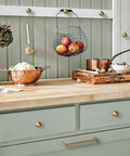 Kitchen scene with Champagne Bronze Cabinet Pulls with 7.6 Inch Center To Center Spacing Zinc Alloy Modern Handles on drawers