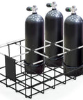 Six Tank Scuba Cylinder Holder Storage Rack With Cushioned Sleeves Prevents Damage For Safe Transport Holds Up To Six Standard Diving Tanks