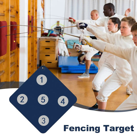 Wall Mounted Archery Style Fencing Target For Saber Foil And Epee Training With Five Bullseye Zones in fencing practice