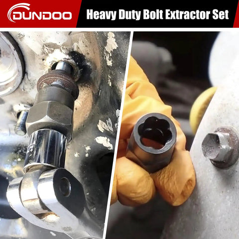 Bolt Extractor Set, 15 Piece Easy Out Bolt Kit for Rusted, Stripped and Damaged Nuts in use on rusted bolts