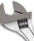 Close-up of adjustable tapered handle wrench with hex jaw for a secure grip ideal for DIY projects and home improvement garage tasks.
