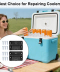 Replacement Igloo Cooler Hinges 2 Pack For 150 To 165 Qt Coolers Oversized Mechanical Hinges With 12 Stainless Steel Screws