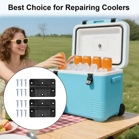 Replacement Igloo Cooler Hinges 2 Pack For 150 To 165 Qt Coolers Oversized Mechanical Hinges With 12 Stainless Steel Screws