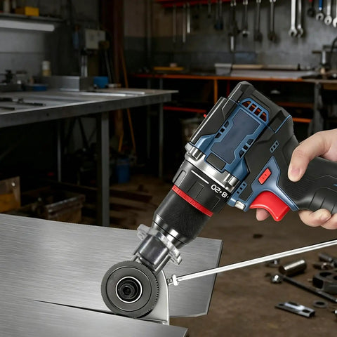 Portable Electric Metal Cutter Drill Attachment For Smooth Sheet Metal Roofing Ductwork Aluminum Siding Thin Steel Trimming cut metal panels