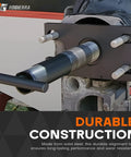 Rogierra gimbal bearing puller and installer tool mounted on Mercruiser Alpha drive; carbon steel construction.
