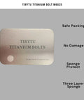 M6 X 25 Millimeter Titanium Bolts packaging with three layer sponge protection, marked safe for no damage.
