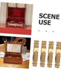 Open jewelry boxes and 25 Pcs Solid Brass Invisible Barrel Hinges For Jewelry Boxes and Hidden Cabinet Doors displayed.