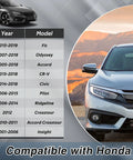 Compatibility chart for Auto Transmission Filter With O Ring And Transmission Oil Cooler O Rings Replacement 25450 P4V 013 with Honda models.