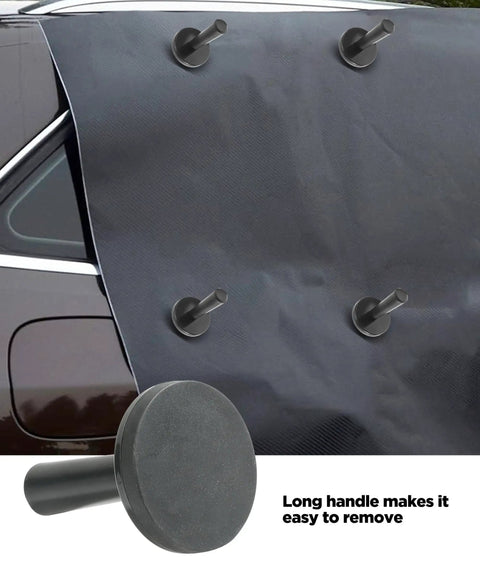4 Piece Pro Grade Vinyl Wrap Tool Kit With Black Magnet Holders For Car Wrap And Sign Vinyl Wrapping Heavy Duty Magnetic Rubber Coated Brackets For Quick Setup Clean Edges And Gentle Surface Handling
