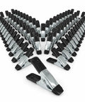 Straight Up Kicking 40 Pack Mini Spring Clamps Heavy Duty Nickel Plated Steel Clips arranged in a V shape on white background.