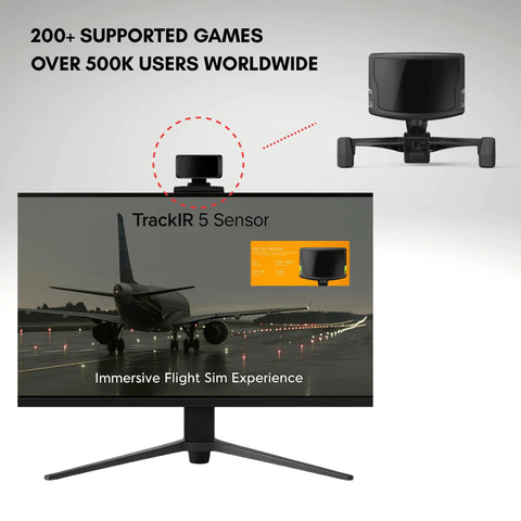 Head Tracking System With 6DOF USB Optical Motion Tracker For PC Gaming, device on monitor for immersive flight sim.