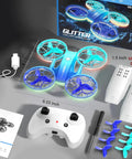 Kid Friendly Indoor Quadcopter With 2 Modular Batteries 360 Degree Flips Auto Hover 3 Speed Modes LED Lights Easy One Key Takeoff