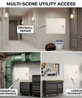 No Sweat Steel Access Panel For Drywall Featuring Keyed Lock And Flush Mount Setup To Hide Valves While Keeping Your Walls Clean And Plumbing Systems Fully Squared Away in various interior settings.