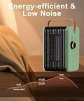 1500W Portable Indoor Space Heater With PTC Quick Heat 110V Electric Heater beside bed in room