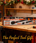 Half Inch Drive Click Torque Wrench Set With 10 To 170 Ft-Lb And 13.6 To 230.5 Nm Range on workshop table