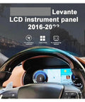 Maserati Levante 12.3 Inch LCD Dashboard Instrument Panel Upgrade With Dope Smart Gauges Module For 2016-2023 Digital Cluster Enhancement Real Time Readouts Stable High Temp Performance Easy Plug and Play Install, installed behind steering wheel