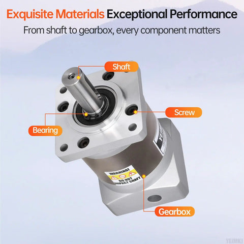 Beefy Planetary Gearbox 20 to 1 for Nema 23 and Nema 24 Stepper Motors With 15 Arc Minute Backlash 8 Millimeter Input Shaft