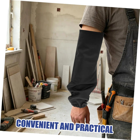 Heavy Duty Fireproof Welding Sleeves With Elastic Fit And Spatter Shield Abrasion Resistant Guard Keeps Arms Clean From Nasty Burns And Shop Grime For Tough Mechanic Grinds Black
