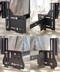 Heavy Duty Headboard Adapter Brackets And Bed Frame Hooks For Metal Beds, solid steel mounts with adjustable height for easy installation.