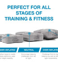 Inflatable Dog Balance Training Platform Kit 2 Pack With Dope Air Pump Straps Training Videos Ebook And Digital Log For Balance Agility And Strength Turquoise Color Made In USA in training positions