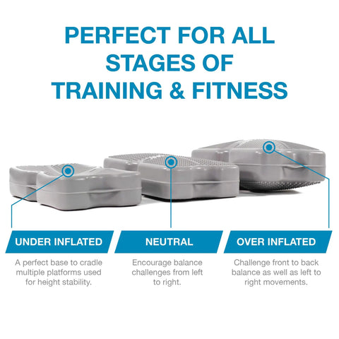 Inflatable Dog Balance Training Platform Kit 2 Pack With Dope Air Pump Straps Training Videos Ebook And Digital Log For Balance Agility And Strength Turquoise Color Made In USA in training positions