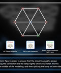 Triangle Hexagon LED Ceiling Lights 12 Pack 710W 78,100LM Honeycomb Design with connector types