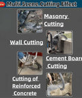 Heavy Duty Electric Concrete Saw And 270 Millimeter Wall Slot Cutter With Dust Free Design cutting masonry, wall, cement board, and reinforced concrete.