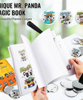 2-In-1 Button Maker Kit With 1.25 And 2.25 Inch Molds, No-Fuss Pin Badge Punch Press For DIY Kid-Friendly Projects, Mr. Panda Magic Book