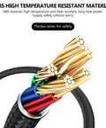 Close-up of the ABS high temperature resistant wires for Tailgate Ready AC To DC Converter With Standard Cigarette Lighter Socket.