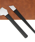 Two Piece Leather Edge Trimming Cutter Set For Skiving And Edge Cutting, Durable Manganese Steel Leather Craft Tools