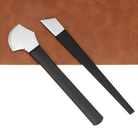 Two Piece Leather Edge Trimming Cutter Set For Skiving And Edge Cutting, Durable Manganese Steel Leather Craft Tools
