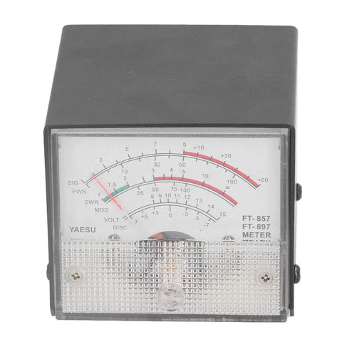 Front view of All In One SWR Power Meter For Your CB Rig Antennas With Standing Wave Readout, Easy Car Install, Shows SWR ALC Modulation And Power Voltage, Works Sweet With Ham Radios Like FT857 FT897