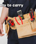 Two Pack Hand Seamers For Sheet Metal Pliers Set With 45 Degree And Straight Jaws in a tool belt for DIY projects