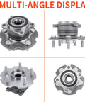 Pair 512374 Rear Wheel Hub And Bearing Assembly For AWD And 4X4 SUVs, various angles, fits Lexus NX200T, NX300, and Toyota models.