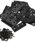 20 Pack 2 Inch Stainless Steel Folding Butt Hinges With Screws Black Rust Resistant Durable Fit For Small Cabinets Jewelry Boxes Chests Wooden Craft Projects Light Duty Doors
