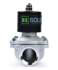Front view of 1 Inch 24V AC Stainless Steel Electric Solenoid Valve Normally Closed For Air Water Fuel With Viton Seals