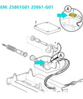 Golf Cart Accelerator Pedal Box Micro Switch For EZGO TXT 1994 Up Replacement 25861G01 25861-G01 assembly diagram view