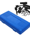 Kick Some Serious Gears With This 1/2 Impact Socket Set, Featuring Deep Thin Wall Hex Drives And A Wrench Adapter For Wheel Lock Lugs. black sockets and blue case