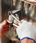 Using Heavy Duty Steel Radiator Wrench Socket With Stepped Multi Fitting Shape For Thermostatic Valves and Drain Pipes.