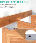 Four Pack Bifold Door Repair Bracket Kit For One And Three Eighths Inch Doors installed on light wood bifold door