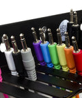Eurorack Patch Cable Holder Wall Mount 14 Slots For 3.5mm Patch Cables And USB Or Lightning Cables, black steel organizer