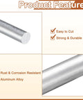 Ten Round Aluminum Rods Two Millimeters In Diameter And Twelve Inches Long 6063 Aluminum Bar Stock For Lathe Projects Industry Construction And DIY Crafts Durable Corrosion Resistant Shop Grade, close-up