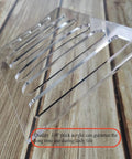 Six In One Charcuterie Board Handle Template Acrylic Router Guide for Carving Out Smooth Corner Grips on Cutting Boards and Serving Trays, clear 1/4 inch thick acrylic.