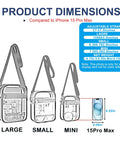 Clear Stadium Purse For Men And Women See Through Crossbody Bag That Meets Arena Policies Hands Free Design Transparent Messenger